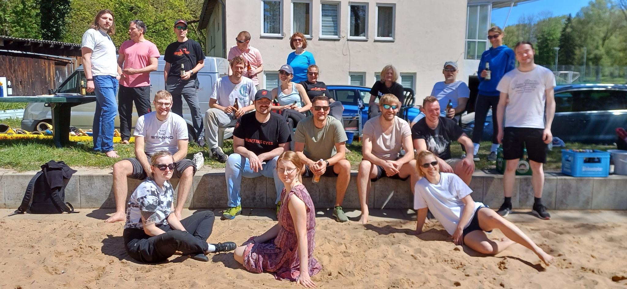 Beachvolleyballplatz-Putzdienst